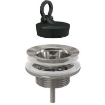 Bonde De Lavabo En Acier Inoxydable 5/4" Avec Bouchon En Pvc, Haute Qualité