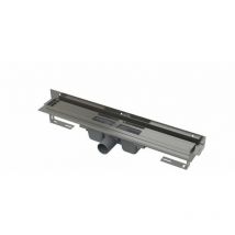 Alcadrain Canaline - Canalina doccia Flexible 105 cm, con collare regolabile a parete, acciaio inox APZ4-1050