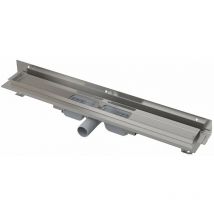 Alcadrain - Système de drainage - Douchegoten - Caniveau de douche Flexible Low 115 cm, avec collier ajustable au mur, inox APZ104-1150