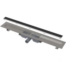 Alcadrain - Duschrinnen - Duschwanne Marmor Niedrig 85 cm, mit Rost zum Einlegen von Fliesen, Edelstahl APZ115-850