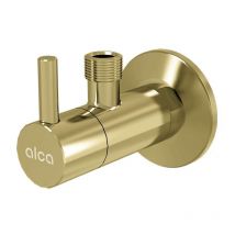 Anschlussarmaturen - Eckventil mit Filter, matt gebürstetes Gold ARV001-G-B - Alcadrain