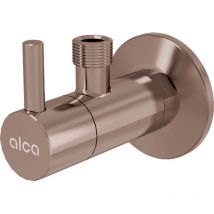 Alcadrain Anschlussarmaturen - Eckventil mit Filter, matt gebürstet rotgold ARV001-RG-B