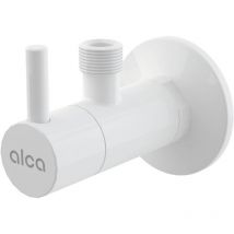 Alcadrain Anschlussarmaturen - Eckventil mit Filter, glänzend weiß ARV001B
