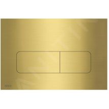 Alcadrain – MOON-BRASS – Plaque de commande WC en laiton – Finition métal, Matières, Hauteur, Forme, Largeur, Longueur