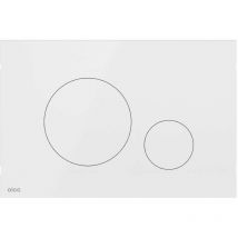 Flat - Placca di comando, bianco lucido turn-white - Alcadrain