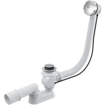 Alcadrain Garnitures de vidage - Kit vidange et trop-plein pour baignoire, longueur 1200 mm, chromé A55K-120