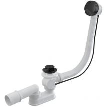 Garnitures de vidage - Kit vidange et trop-plein pour baignoire, longueur 1200 mm, noir mat A55BLACK-120 - Alcadrain