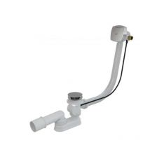 Alcadrain - Sistemi di scarico - Sistema di scarico e troppopieno con erogazione per vasca da bagno, lunghezza 570 mm, cromo A564CRM1