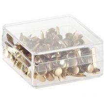 Alco - Musterbeutelklammer Rundkopf 7 x 23 mm (d. x l) Stahl beschichtet messing 100 St./Pack.