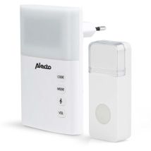 Alecto Drahtlose Türklingel ADB-19 mit Blitzlicht 35 Melodien IP44 spritzwassergeschützt Einfache Installation