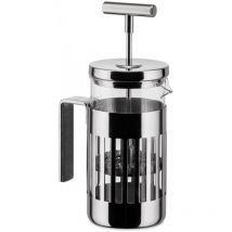 Alessi - 9094/3 - Cafetière Design, Presso-Filtre ou à Infusion en Acier Inoxydable 18/10 Brillant et Verre Résistant au Feu, 3 Tasses
