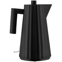 Alessi - Plissé MDL06 b - Bouilloire Électrique Design, en Résine Thermoplastique, Fiche Européenne 2400W, 170 cl, Noir