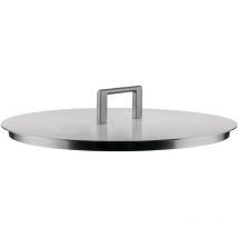 Convivio DC200/24 - Coperchio di Design, in Acciaio Inossidabile 18/10, con Pomolo in Acciaio e Rivestimento in pvd, 24 cm, Satinato - Alessi