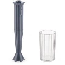 Plissé MDL10 g - Frullatore a Immersione di Design con Bicchiere Graduato, in Resina Termoplastica, Spina Europea 500W, Grigio - Alessi