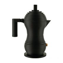 Pulcina MDL02/1 bb Caffettiera Espresso di Design, in Fusione di Alluminio con Manico e Pomolo in pa, 1 Tazza, Nero - Alessi