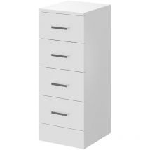 Alexander James - Gloss White 300mm x 330mm 4 Drawer Storage Unit