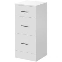 Alexander James Gloss White 350mm x 330mm 3 Drawer Storage Unit