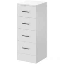 Gloss White 300mm x 300mm 4 Drawer Storage Unit - Alexander James
