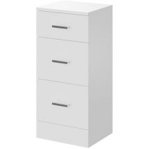 Gloss White 350mm x 300mm 3 Drawer Storage Unit - Alexander James