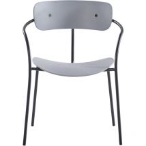 Concept-usine - Alexia, Chaise design gris clair x2