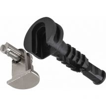 Effegibrevetti - Alfa Stop Bodenträger Trägerteil 9 mm vernickelt, Gehäuseteil Normal-360 9 mm