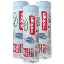 Alfapac - 80% reciclado 3 rollos de 15 bolsas de basura con autocierre, 10L