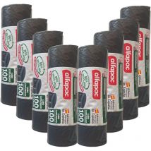 Alfapac - 80% reciclado 8 rollos de 10 bolsas de basura 'Cubo Comunidad', 100L