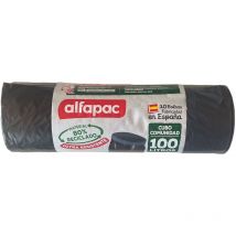 Alfapac - Pack de 50 Rollos de 10 Bolsas de basura 'Cubo Comunidad', 100L