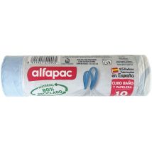 Alfapac - Pack de 60 Rollos de 15 Bolsas de basura con autocierre, 10L