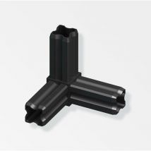 Alfer aluminium joint d'angle à 90 degrés 23,5mm noir - 28584