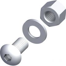 Linsenkopfschrauben-Set M5 x 55 mm, 5 Stück Schrauben Linsenschrauben - Alfer