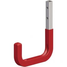 Wandhaken gummiert t 8 x h 12 cm, Stahl verzinkt rot Haken Universalhaken - Alfer