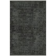 Alfombra antideslizante de chenilla Vadi antracita decoración geométrica 160x230