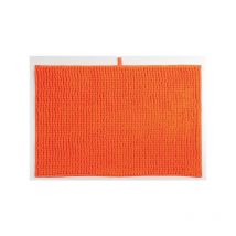 Alfombra baño chenille naranja - 40X60 cm