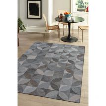 Beneffito - alfombra - colección rondo cristal de roca - Alfombra - gris - 140x200cm
