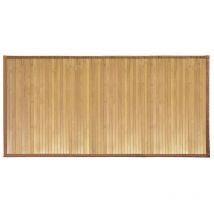 Alfombra de baño de bambú marrón claro 122 x 61 cm