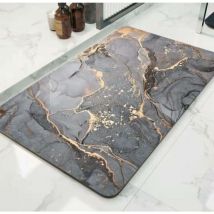 XVX - Alfombra de baño de tierra de diatomeas, de secado rápido, absorbente, resistente al moho, lavable, 4 capas (40 × 60 cm)