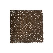 Alfombra de ducha pvc pebbles 53x53cm Chocolate MSV
