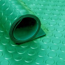 Alfombra de caucho en rollo 3mm tachonado verde - Ancho 120 cm - Inodoro - Por metro lineal