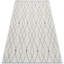 Alfombra de cuerda sisal COLOR 19443/062 Rombos crema white 120x170 cm