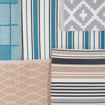 LOLAhome Alfombra jardín rombos Paros sostenible de polipropileno trenzado gris de 140x200 cm