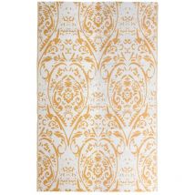 Bonnevie - Alfombra de exterior rectangular pp naranja y blanco 190x290 cm BHF86052