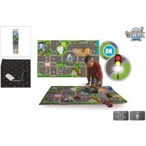 Kids Globe - Alfombra de juego con calles (semáforos led luminosos, alfombra infantil con base antideslizante, tamaño 120x72 cm) 570271