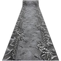 Alfombra de pasillo bcf morad Trio flores, hojas gris 90 cm grey 90x660 cm