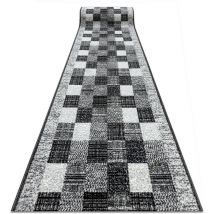 Rugsx - Alfombra de pasillo bcf rafia gris 100 cm grey 100x750 cm