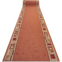 Rugsx - Alfombra de pasillo con refuerzo de goma jena color cobre 100cm orange 100x260 cm
