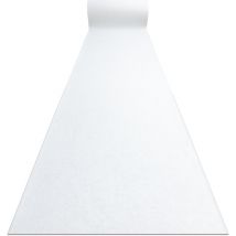 Alfombra de pasillo con refuerzo de goma rumba 1950 Boda un solo color blanco 140cm white 140x450 cm
