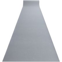 Alfombra de pasillo con refuerzo de goma RUMBA un solo color gris 100 cm grey 100x470 cm