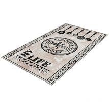Alfombra de poliester estampada 80 x 150cm modelo MyRules multicolor