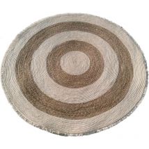 Dkd Home Decor - Alfombra natural beige boho (150 x 150 x 1 cm)